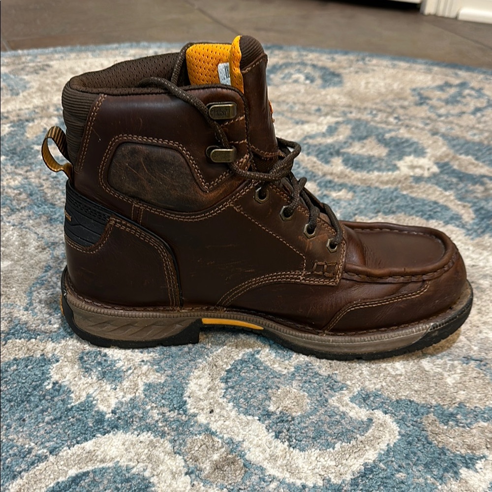 Georgia Boot Brown Leather Work Boots - Picture 4 of 13